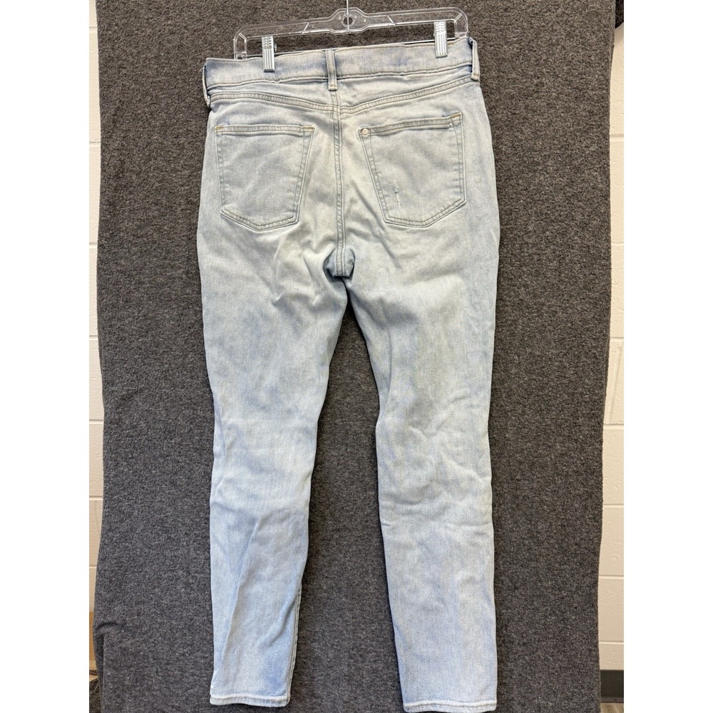 Mens 33x32 H&M Denim Skinny Distressed Jeans Light Wash Coupe Moulante Mid Rise - Picture 2 of 16
